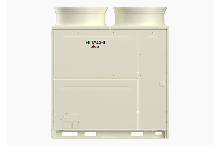 Hitachi Top Flow VRF rooftop installation